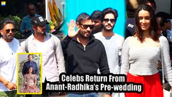 Ajay Devgn, Shraddha Kapoor, Suniel Shetty Returned Mumbai After Attending Anant-Radhika's Pre-Wedding