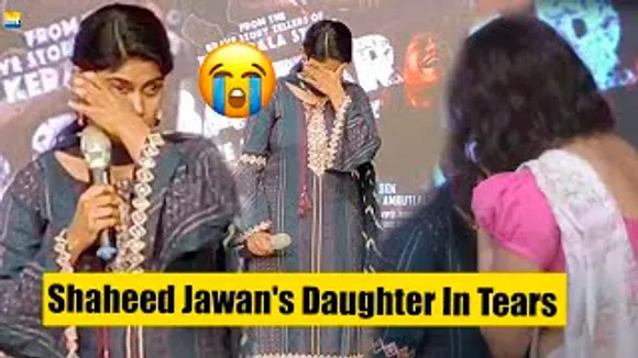 Bastar's REAL Soldier's daughter BREAKS DOWN on stage remembering her Martyr father During Bastar's Song Launh Event