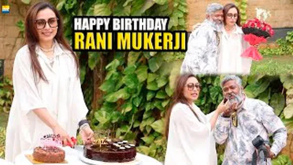 Rani Mukerji Celebrates Her Birthday With Paps With Cake Cutting