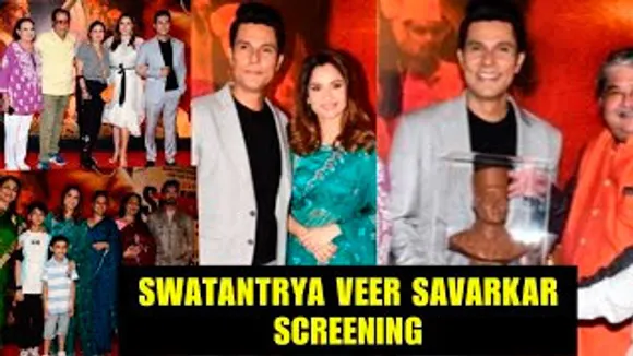 Randeep Hooda & Ankita Lokhande With Their Families At Swatantrya Veer Savarkar Screening