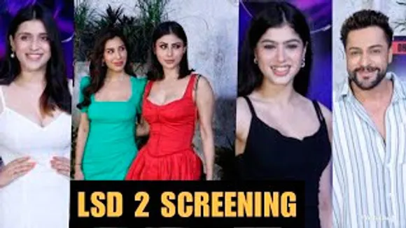 Love Sex Aur Dhokha 2 Screening - Mannara Chopra, Mouni Roy, Shalin Bhanot, Dhanashree Verma & Celebs At The Screening