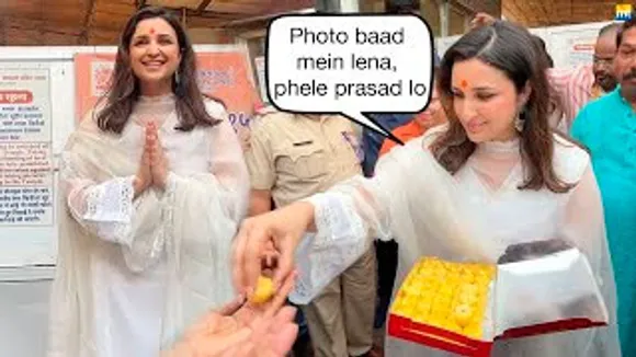 Parineeti Chopra Distributes Modak At Siddhivinayak Temple On Ram Navami 2024