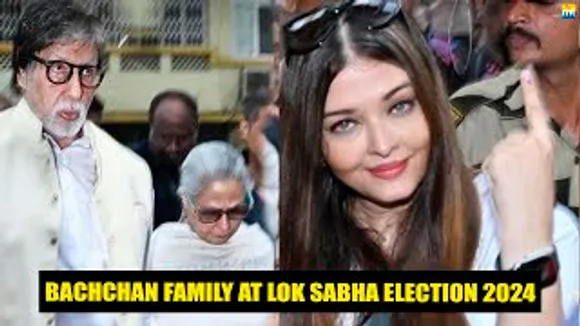 Amitabh Bachchan, Aishwarya Rai Bachchan & Jaya Bachchan Arrive To Vote For Lok Sabha Election 2024