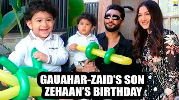 Gauahar Khan & Zaid Darbar's Son Zehaan's 1st Birthday Celebrations, Distribute Sweets To Paps