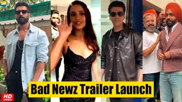 Vicky Kaushal, Tripti Dimri, Ammy Virk & Karan Johar at Bad Newz Trailer Launch