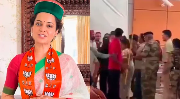 Shocking Video : CISF Officer Slaps Kangana Ranaut At Chandigarh Airport 