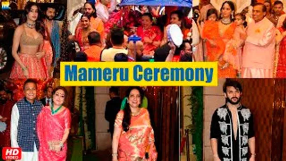 Anant Ambani-Radhika Merchant's Mameru Ceremony - Janhvi Kapoor with her BF Shikhar Pahariya, Ambani Family & Others At The Event