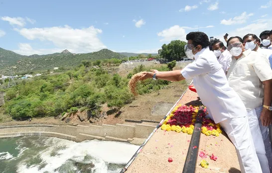 M K Stalin begins review of desilting work ahead of Mettur dam opening