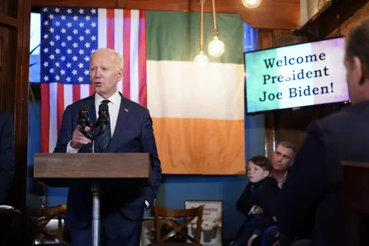 Welcomed in Ireland, ''Cousin Joe'' Biden jokes of staying