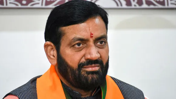 Nayab Singh Saini after he was unanimously elected as BJP's legislature party leader in Haryana, in Panchkula, Wednesday, Oct 16, 2024.