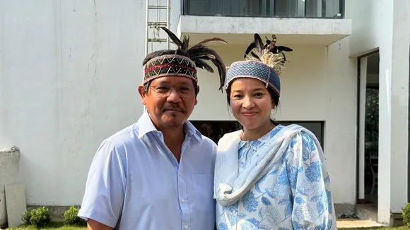 Meghalaya CM Conrad K Sangma with wife Mehtab Chandee
