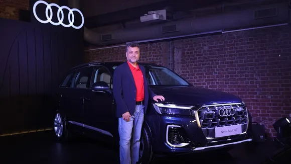 Balbir Singh Dhillon, Head of Audi India, with the new Audi Q7