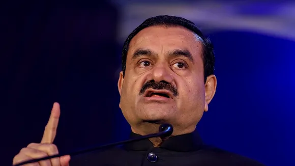 Gautam Adani addresses the gathering during the 51st Gem and Jewellery Awards (IGJA) in Jaipur on Saturday, Nov. 30, 2024.