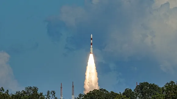 Indian Space Research Organisation's (ISRO) launch vehicle PSLV-C59 carrying European Space Agency (ESA) satellites Proba-3 lifts off from Satish Dhawan Space Centre, in Sriharikota, Thursday, Dec. 5, 2024.