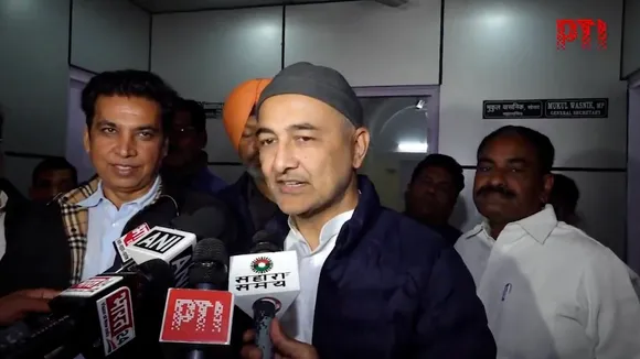 Delhi in-charge Qazi Mohammad Nizamuddin and Delhi unit chief Devender Yadav