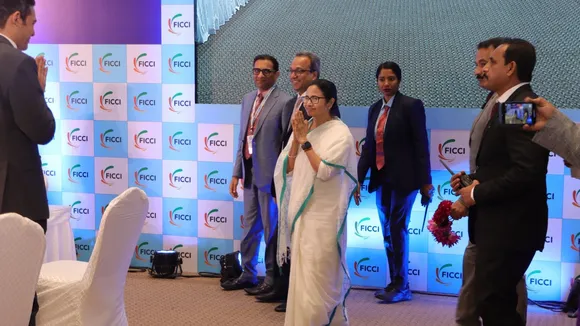 Mamata Banerjee at Bengal Global Business Summit on Wednesday, 5 Feb, 2025.