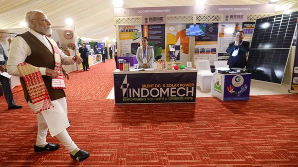 Narendra Modi attends the Assam Advantage exhibition on Monday, February 24, 2025.