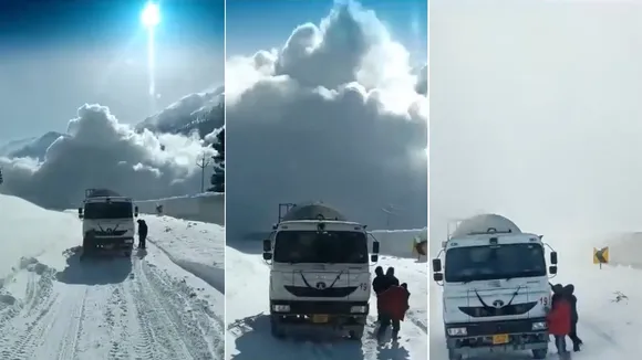 sonamarg avalanche video