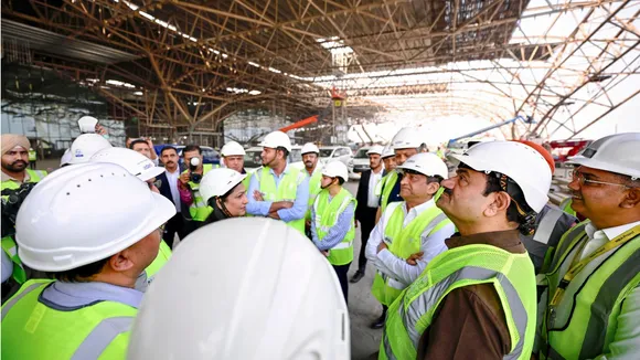 Gautam Adani visits Navi Mumbai airport