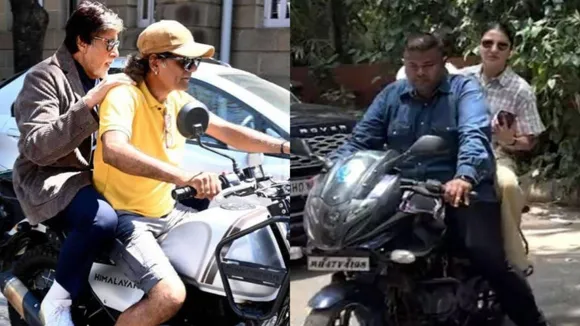 Amitabh, Anushka take lift on motorbikes; Mumbai Police impose fine on riders for helmet rule violation