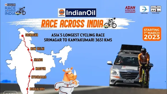 Asia's longest cycle race, from Kashmir to Kanyakumari, will be flagged off on Wednesday