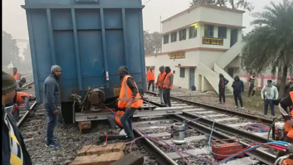 Goods train derails near Gaya in Bihar