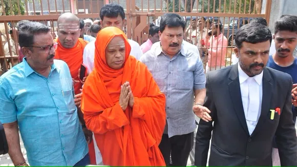 Shivamurthy Sharana walks out of jail after being in custody for over a year facing charges under POCSO Act