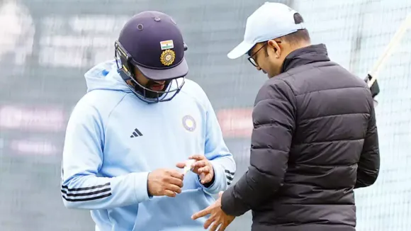 Rohit Sharma hit on left thumb day before WTC final