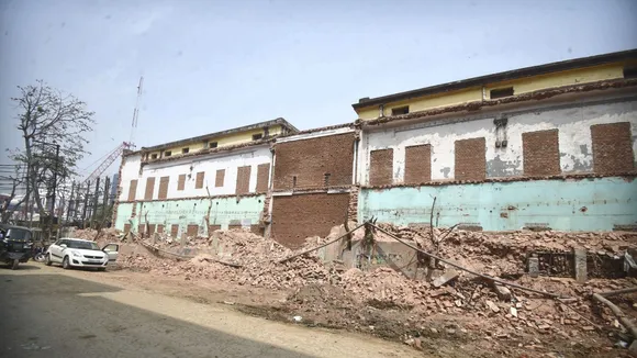 Front portion of historic Women Hospital of PMCH demolished in Patna
