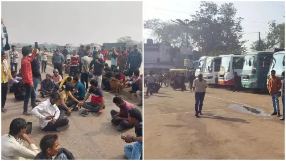 Truck drivers' strike hits movement of vehicles in MP; passengers stranded, fuel pumps crowded