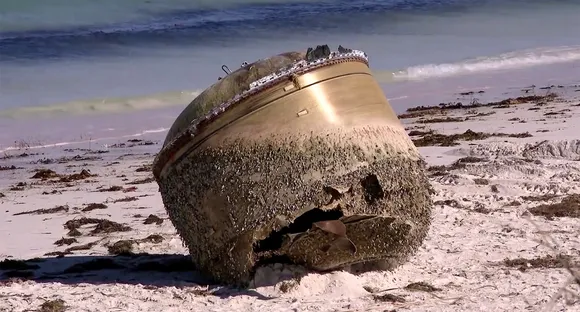 Mystery object that washed ashore in western Australia is thought to be space junk