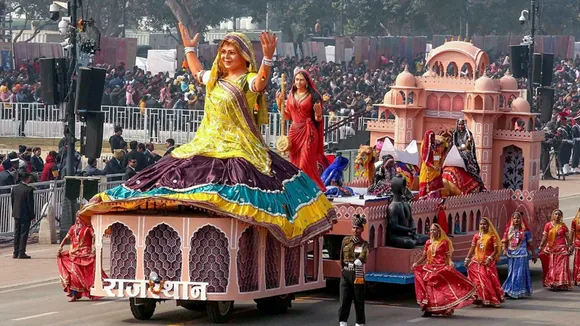 Rajasthan tableau depicts state's traditions, tourist destinations, handicrafts