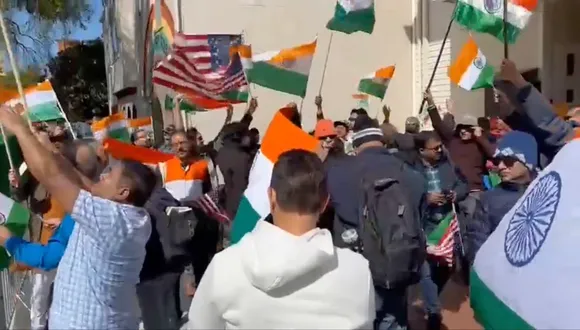 Indian Americans rally in support of India at San Francisco Consulate