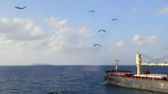 IAF's C-17 aircraft executes precision airdrop in Arabian Sea, helps Navy seize hijacked vessel
