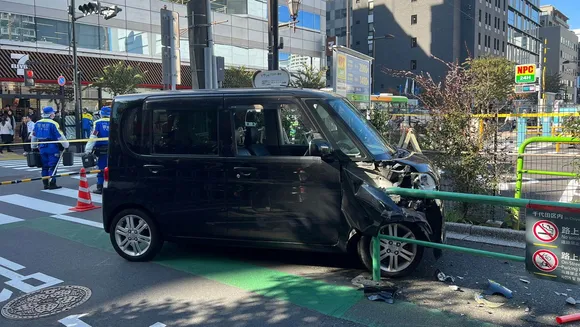 A car struck a barricade near the Israeli Embassy in Tokyo; man detained