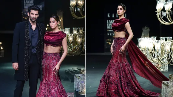 Aditya Roy Kapur, Janhvi Kapoor turn showstoppers for label Kalki