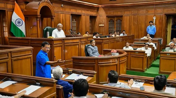 AAP MLAs protest stalling of one-time settlement scheme; Delhi Assembly adjourned for day