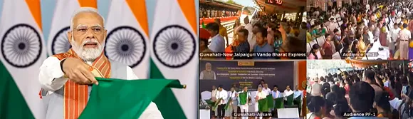 PM flags off Guwahati-New Jalpaiguri Vande Bharat Express