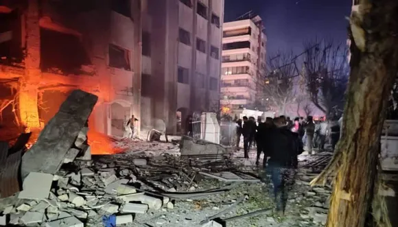 Israel airstrikes earthquake hit Syria killing 13 civilians