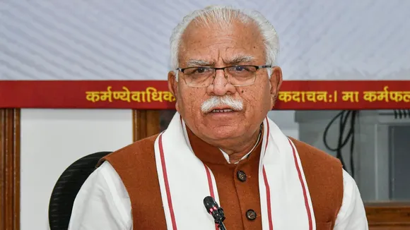 Haryana chief minister Manohar Lal Khattar