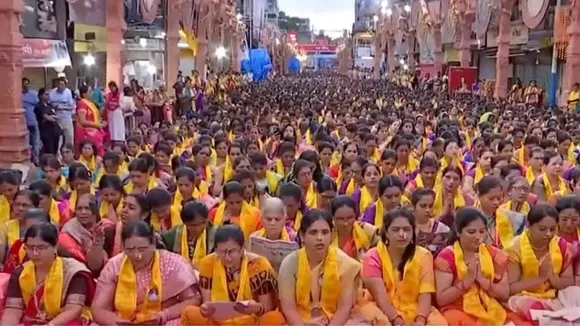 31,000 women chant ‘Atharvashirsha’ at Pune’s famous Dagdusheth Ganapati pandal