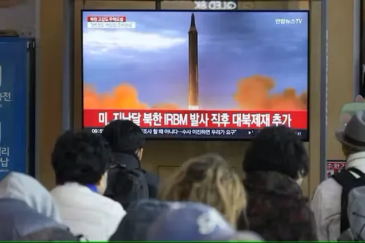 South Korea says North Korea fired ballistic missile toward its east