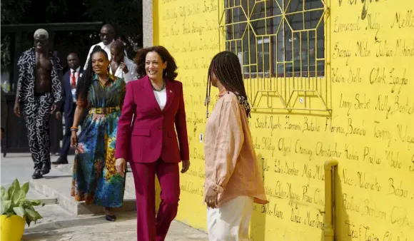 Kamala Harris visits Indian grandfather’s house in Zambia