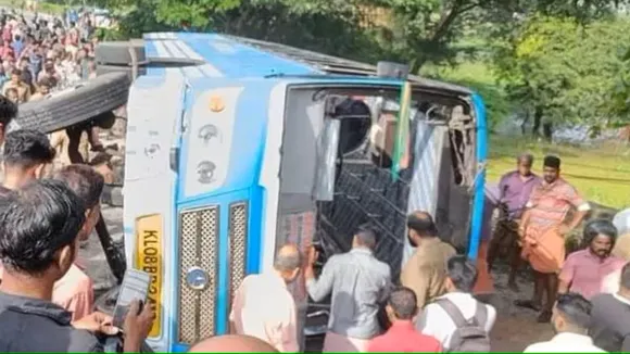 40 injured as bus veers off road in Kerala's Thrissur