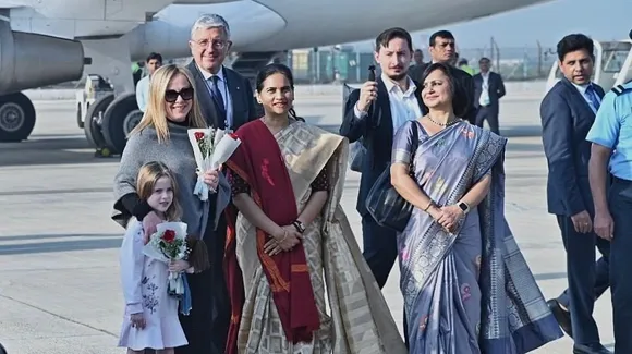 Italian prime minister arrives in India