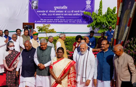 Prime Minister Narendra Modi pays tribute to Bhim Rao Ambedkar
