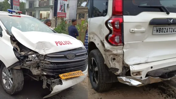 Bengal BJP chief's car meets with accident, Majumdar escapes unhurt