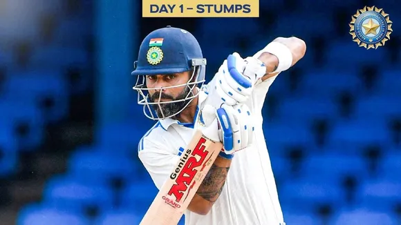 West Indies show some fight before Kohli puts India ahead on day one