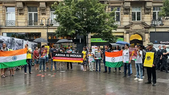 Indian diaspora groups in Germany stage protest for baby Ariha Shah