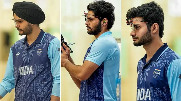 Indian men's 10m air pistol team strikes gold at Asian Games, Sarabjot fumbles in finals